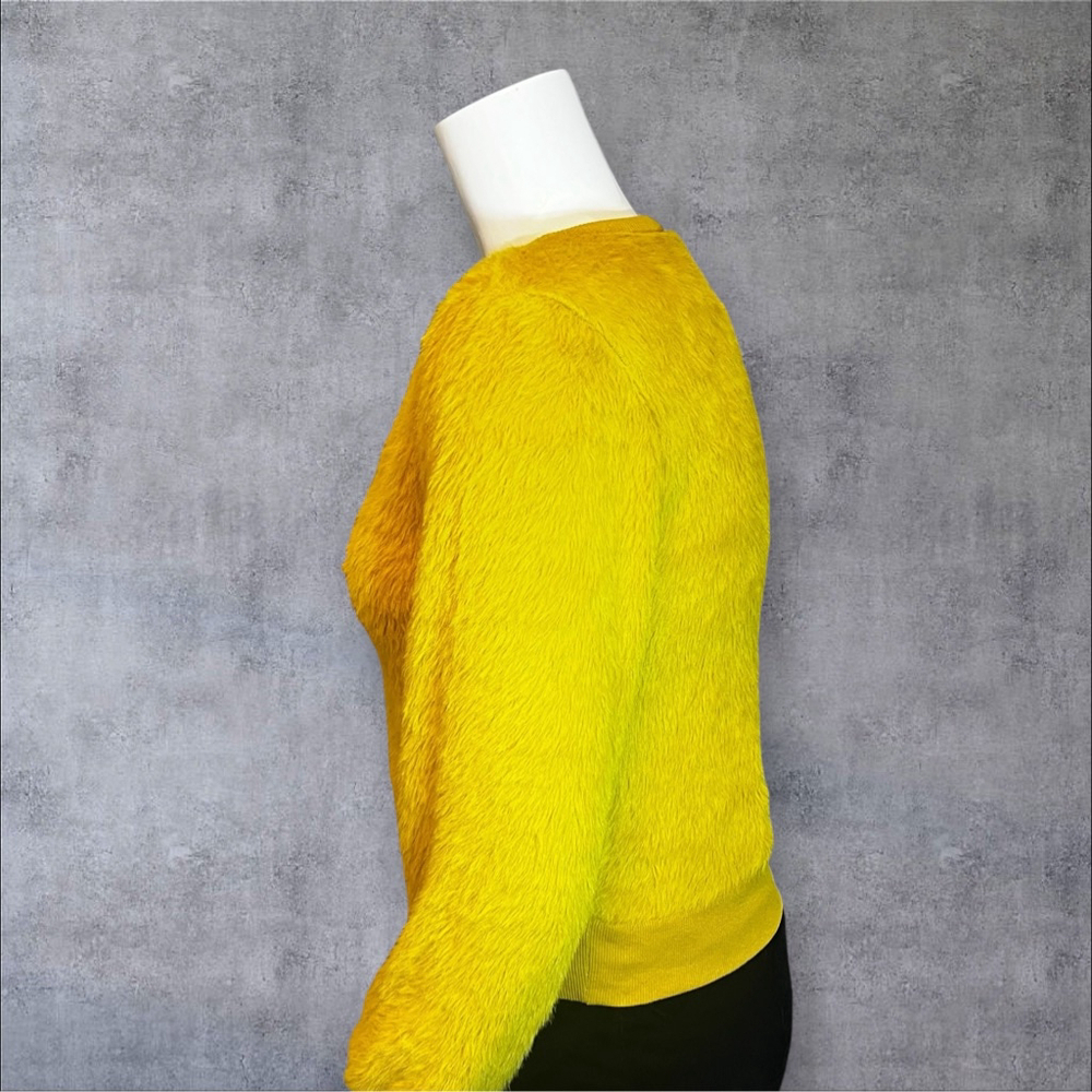 J.O.A. Mustard Faux-Fur Textured Sweater, M - Picture 8 of 13